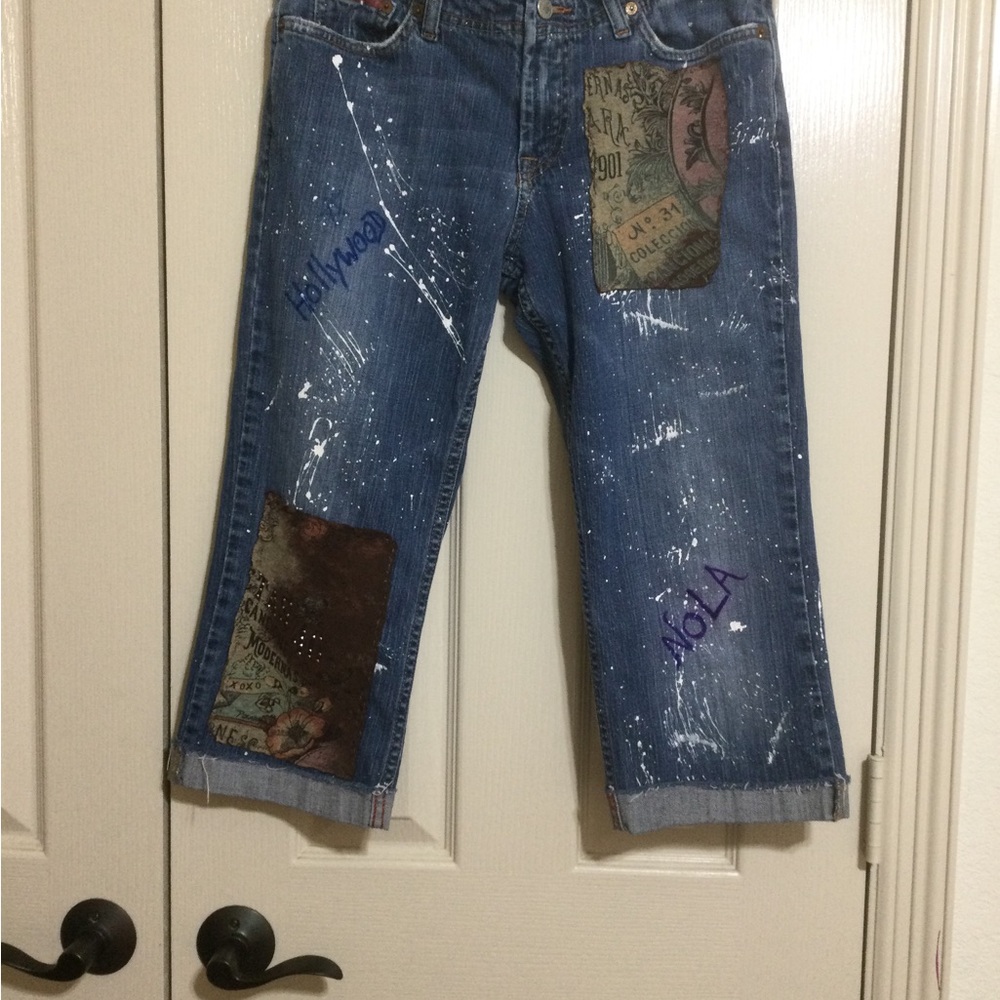 Lucky Brand Blue Distressed Ankle Jeans